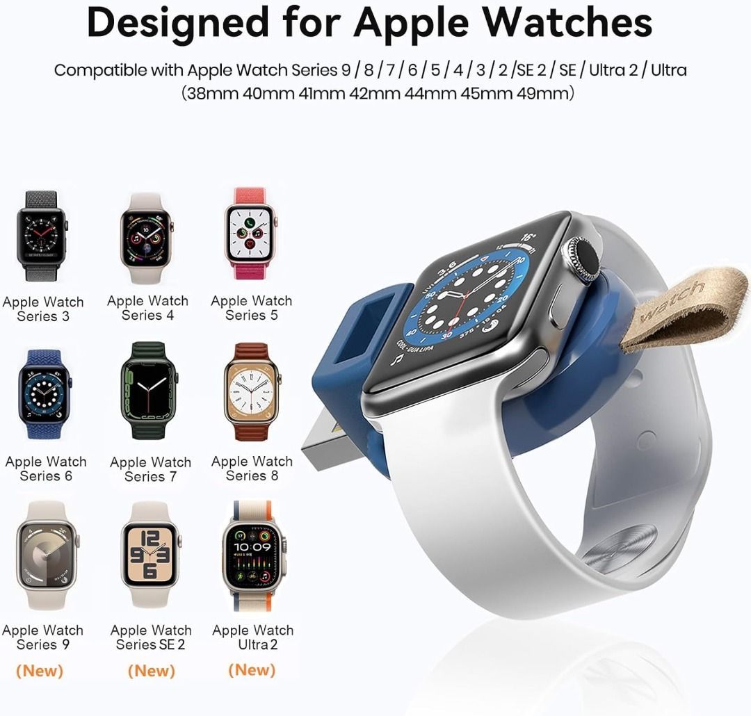 LVFAN Charger for Apple Watch Portable iWatch Charger USB Wireless Charger Fast Charging Magnetic Cordless Car
