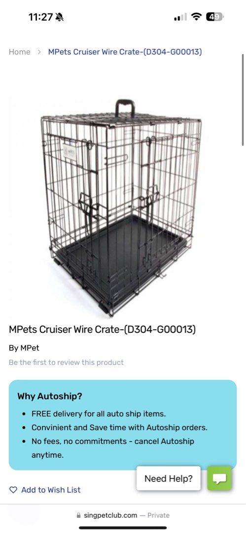 M pet cruiser wire dog crate Medium Pet Supplies Homes Other Pet Accessories on Carousell