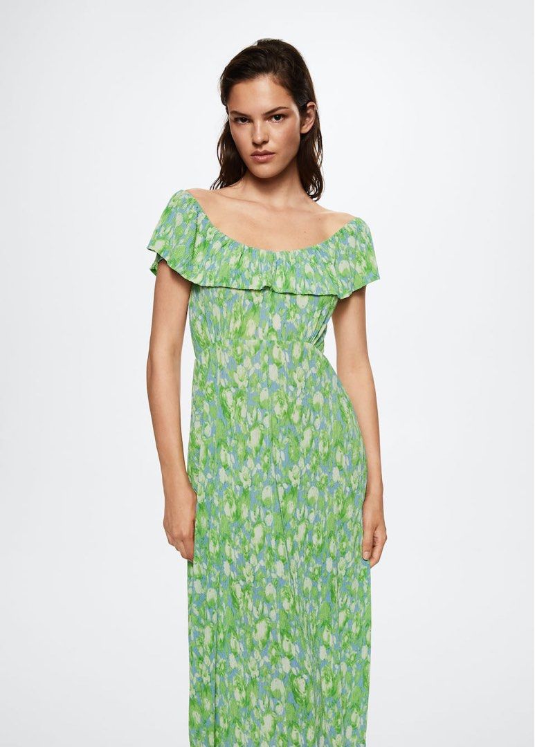 Mango off shoulder dress on sale