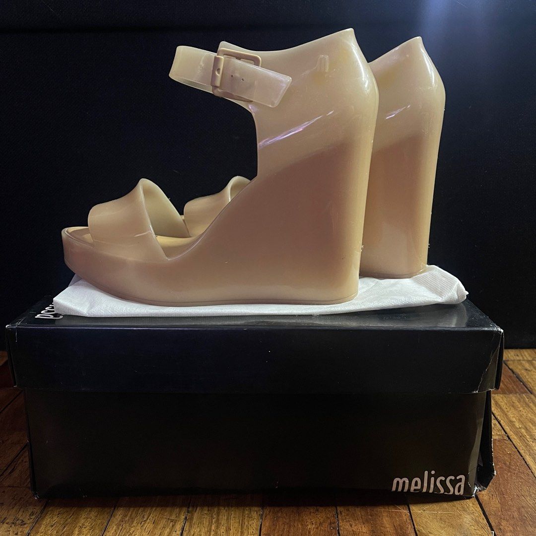 Melissa Mar Wedge Beige US 7 Women s Fashion Footwear Heels on Carousell