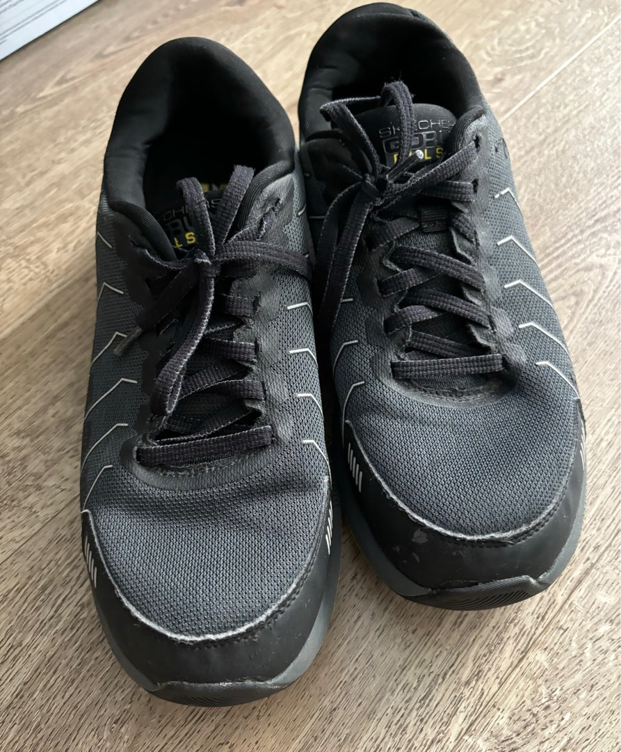 Mens discount black skechers