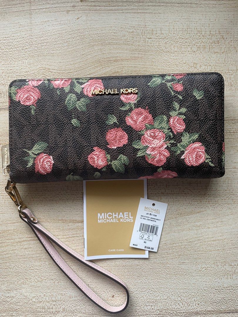 Mk floral wallet discount