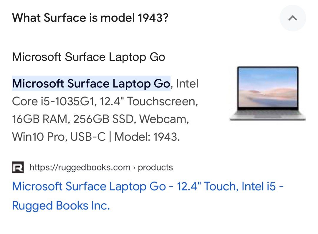 Microsoft Surface Laptop Go - 12.4 Touch, Intel i5 – Rugged Books Inc.