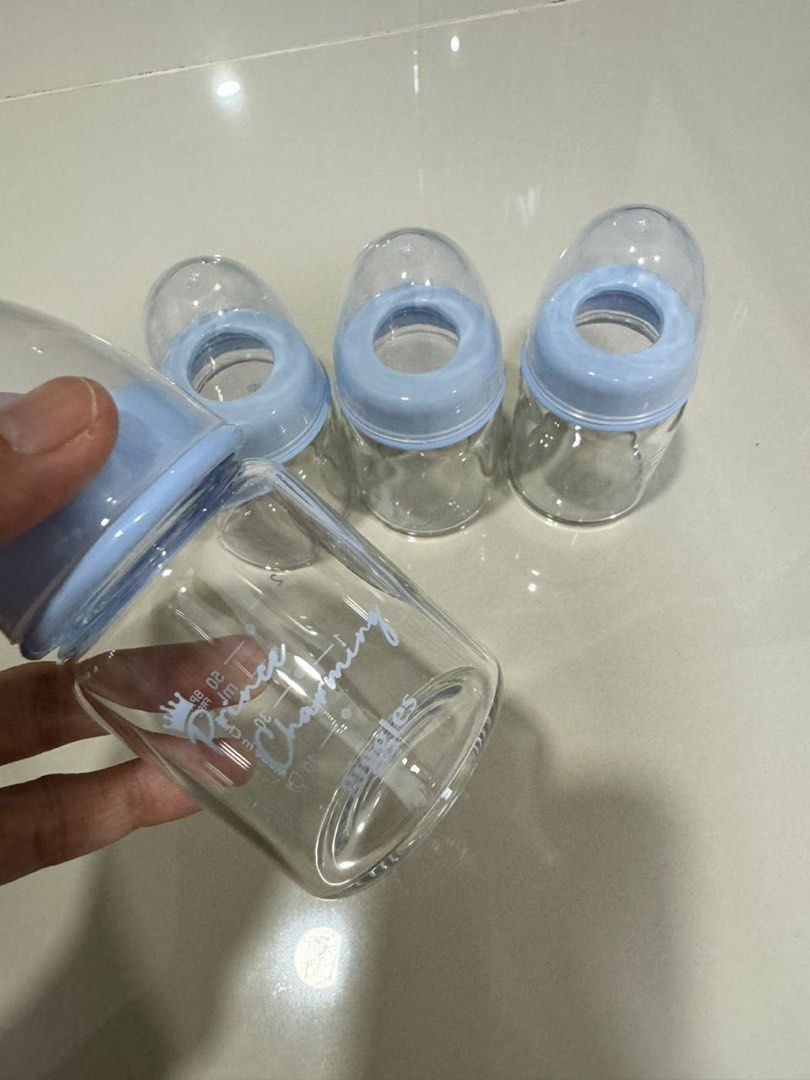 Milk Bottle Giggles Glass 50ml, Babies & Kids, Nursing & Feeding