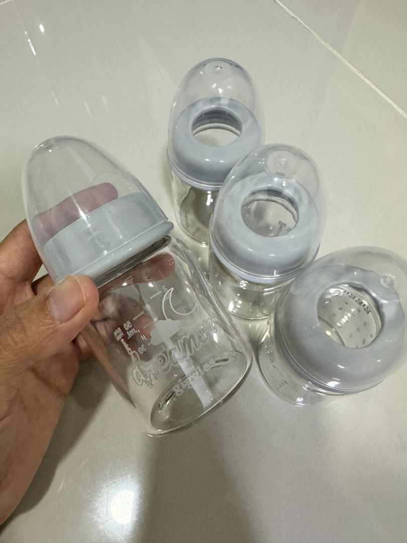 Milk Bottle Giggles Glass 50ml, Babies & Kids, Nursing & Feeding