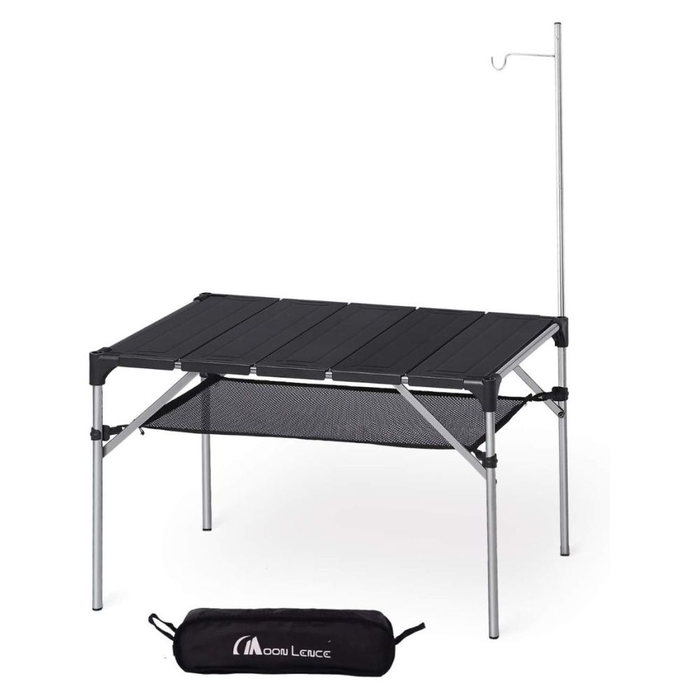 Moon Lence Camping Table Aluminum Roll Table Outdoor Hiking BBQ Foldable Compact Ultra Lightweight Sports Equipment Hiking Camping on Carousell