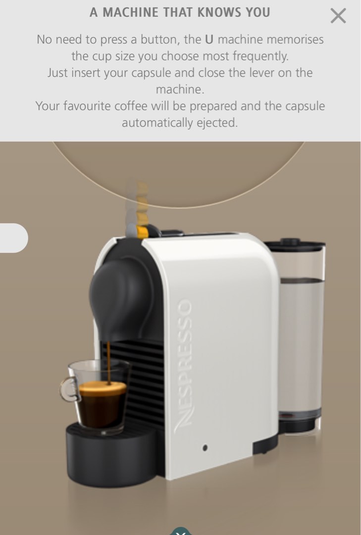 Nespresso u machine hotsell