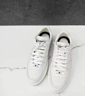 White clear hotsell chanel sneakers