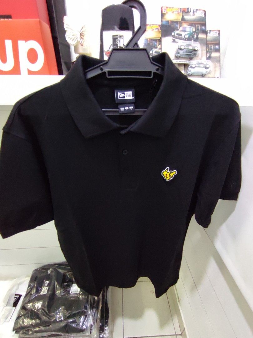NEW ERA 8BIT PIKACHU POLO SIZE L PIT 20.5 LENGTH 27 BLACK