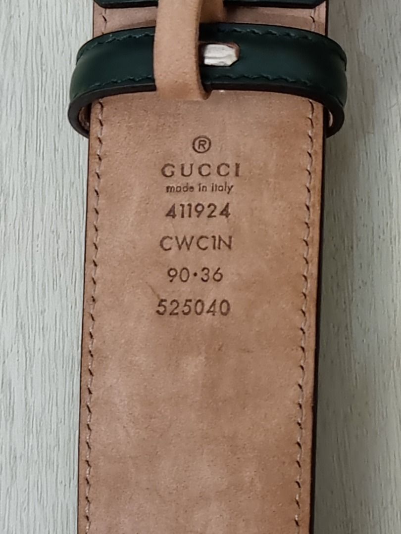 NEW Gucci Male Belt Green Avocado Clover