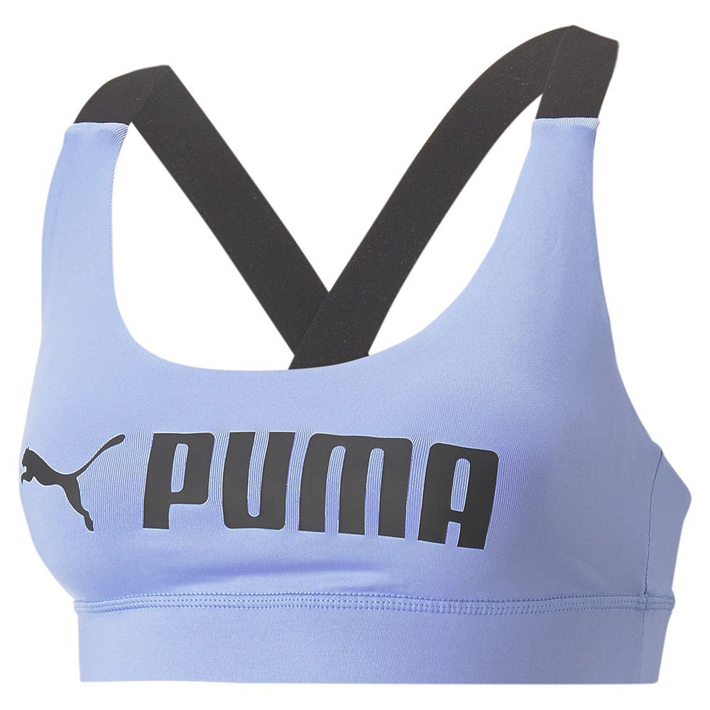 BNWT Puma Mid Impact Strong Bra (Size S, Navy), Women's Fashion, Activewear  on Carousell