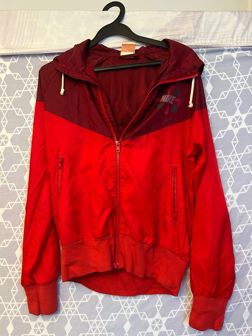 Red and grey nike windbreaker on sale