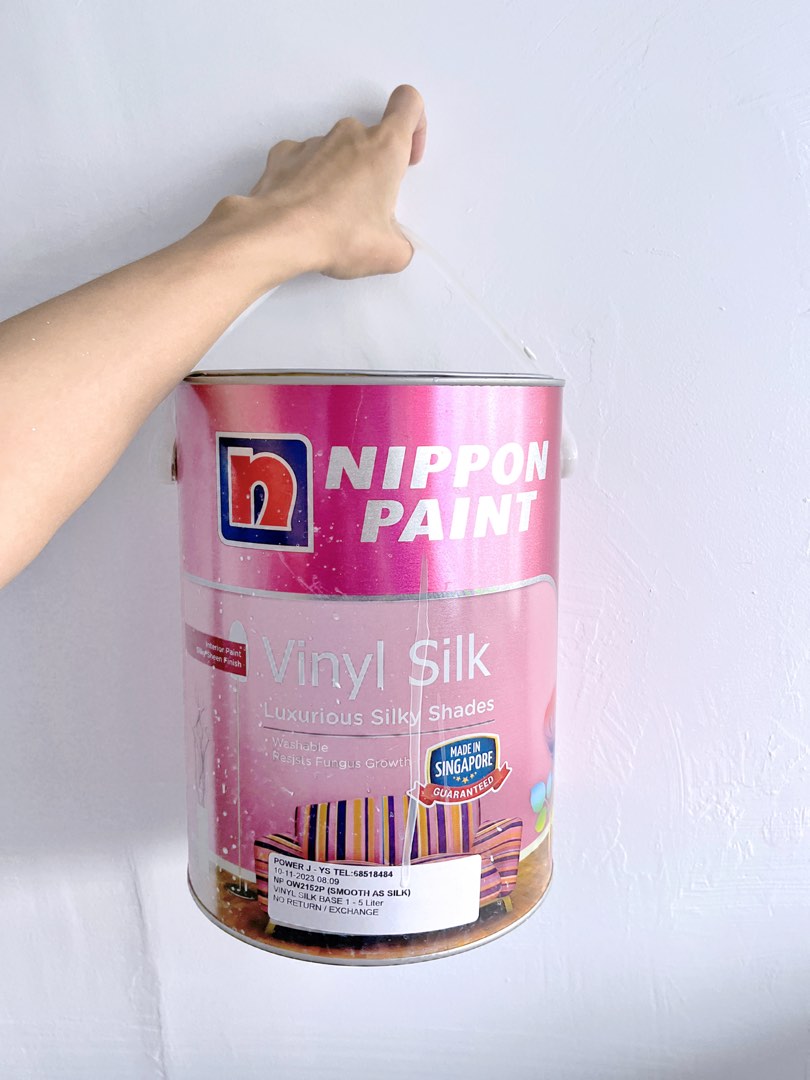 Nippon vinyl silk white 5litres, Furniture & Home Living, Home