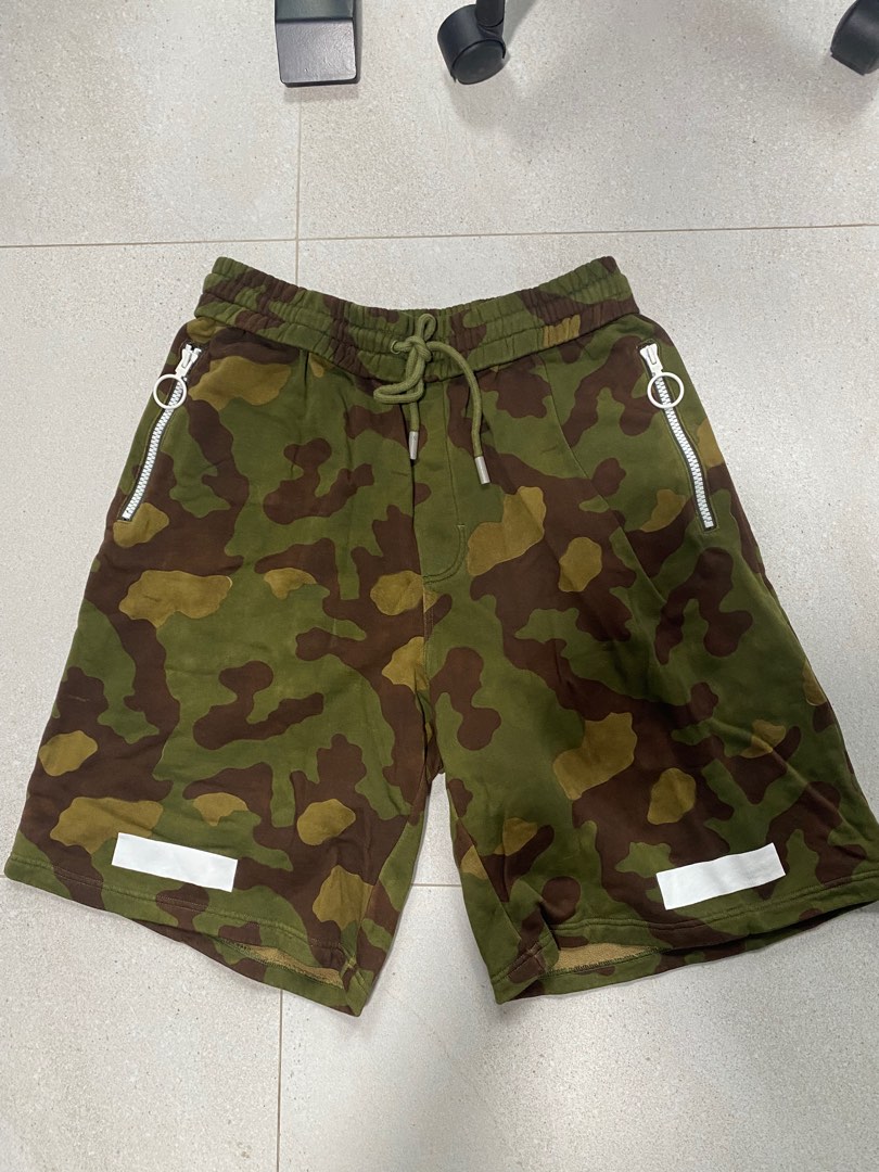 Off white on sale camo shorts
