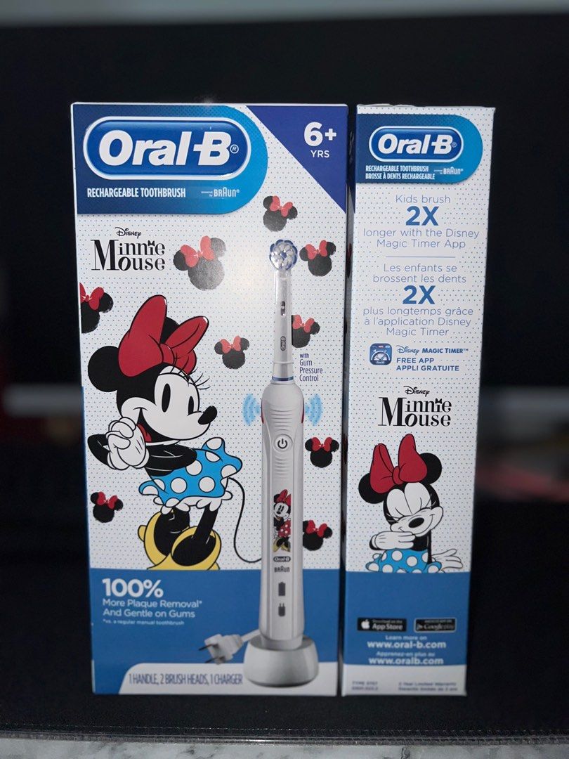 ORAL B ELECTRIC TOOTH BRUSH CHARGABLE MINNIE MOUSE, Beauty & Personal