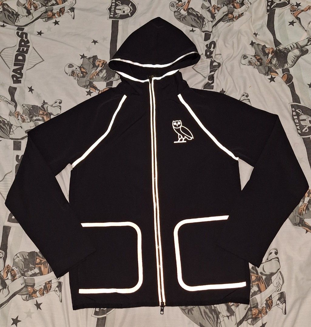 OVO 4Way reflective Stretch Zip Hoodie, Men's Fashion, Coats, Jackets