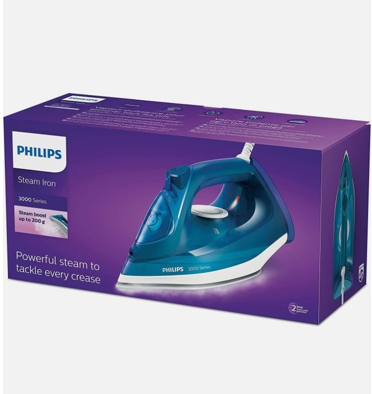 PHILIPS 3000 SERIES STEAM IRON WITH CERAMIC SOLEPLATE 2600W