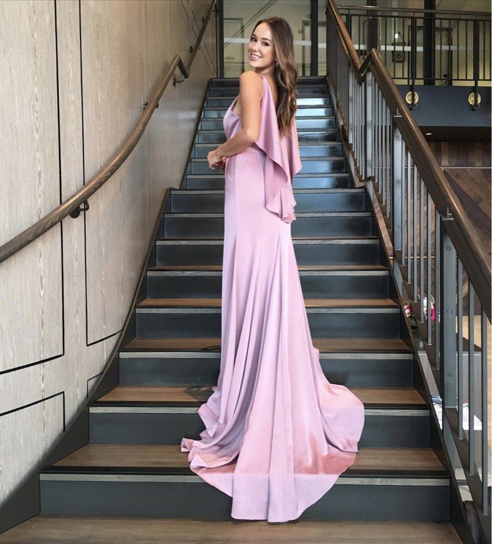 Pink formal gown clearance