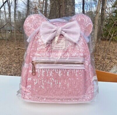 Pink sequin minnie mouse mini backpack Women s Fashion Bags