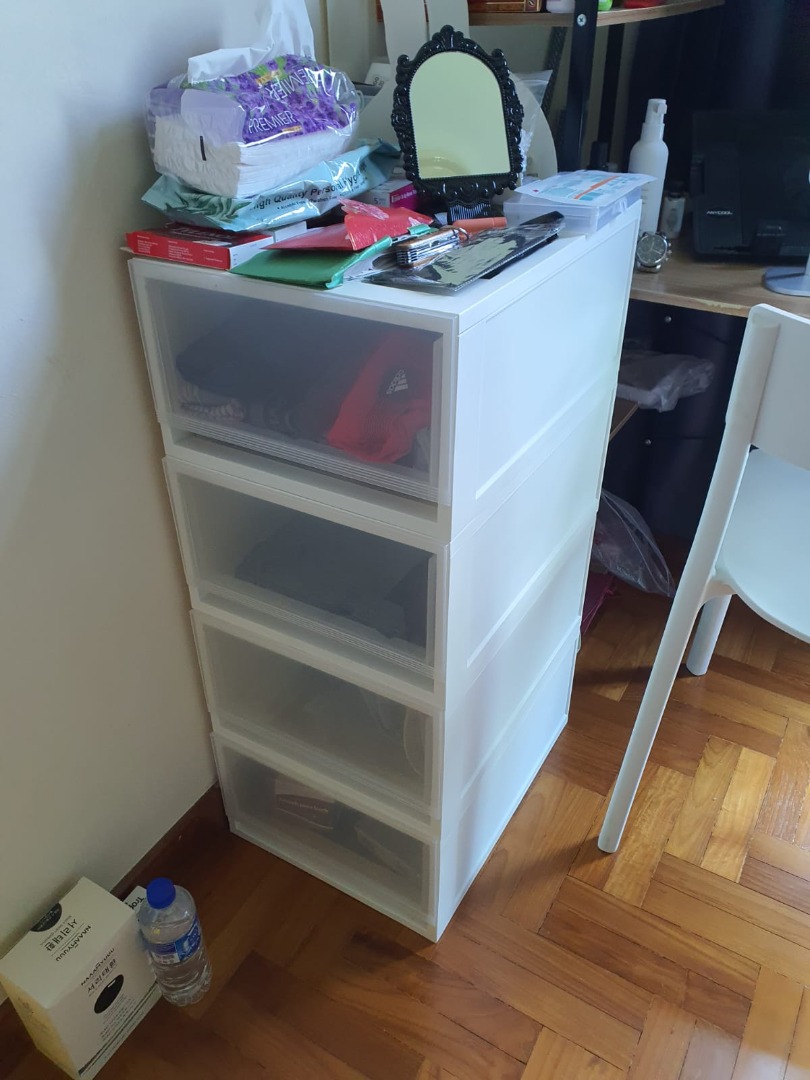 Plastic Drawers (IKEA), Furniture & Home Living, Furniture, Shelves