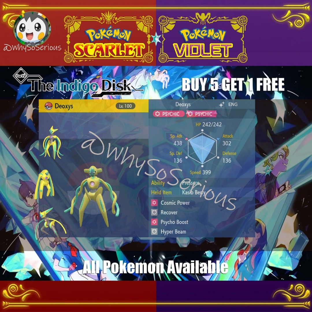 Pok&eacute;mon Scarlet &amp; Violet: All Deoxys Form 6 IVs Legit, Per Nintendo Switch