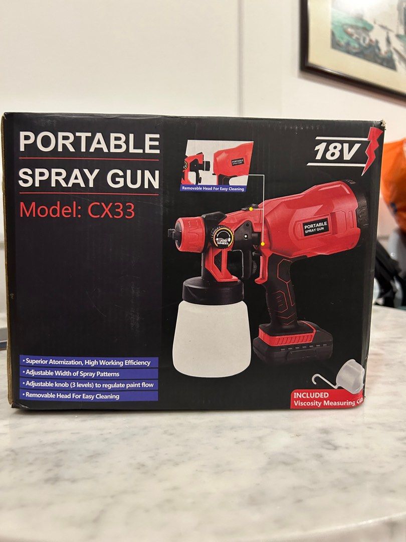2 x Portable Spray Gun Model CX33, Furniture & Home Living, Home