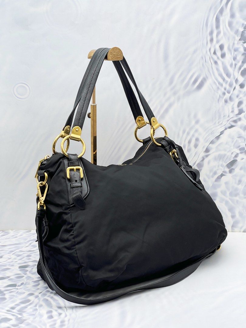 Prada black tessuto shoulder bag new arrivals