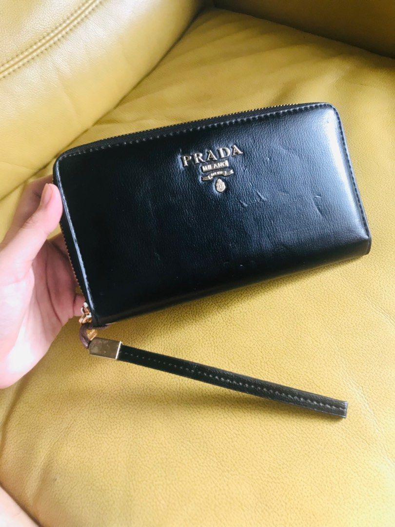 Prada clutch clearance wallet
