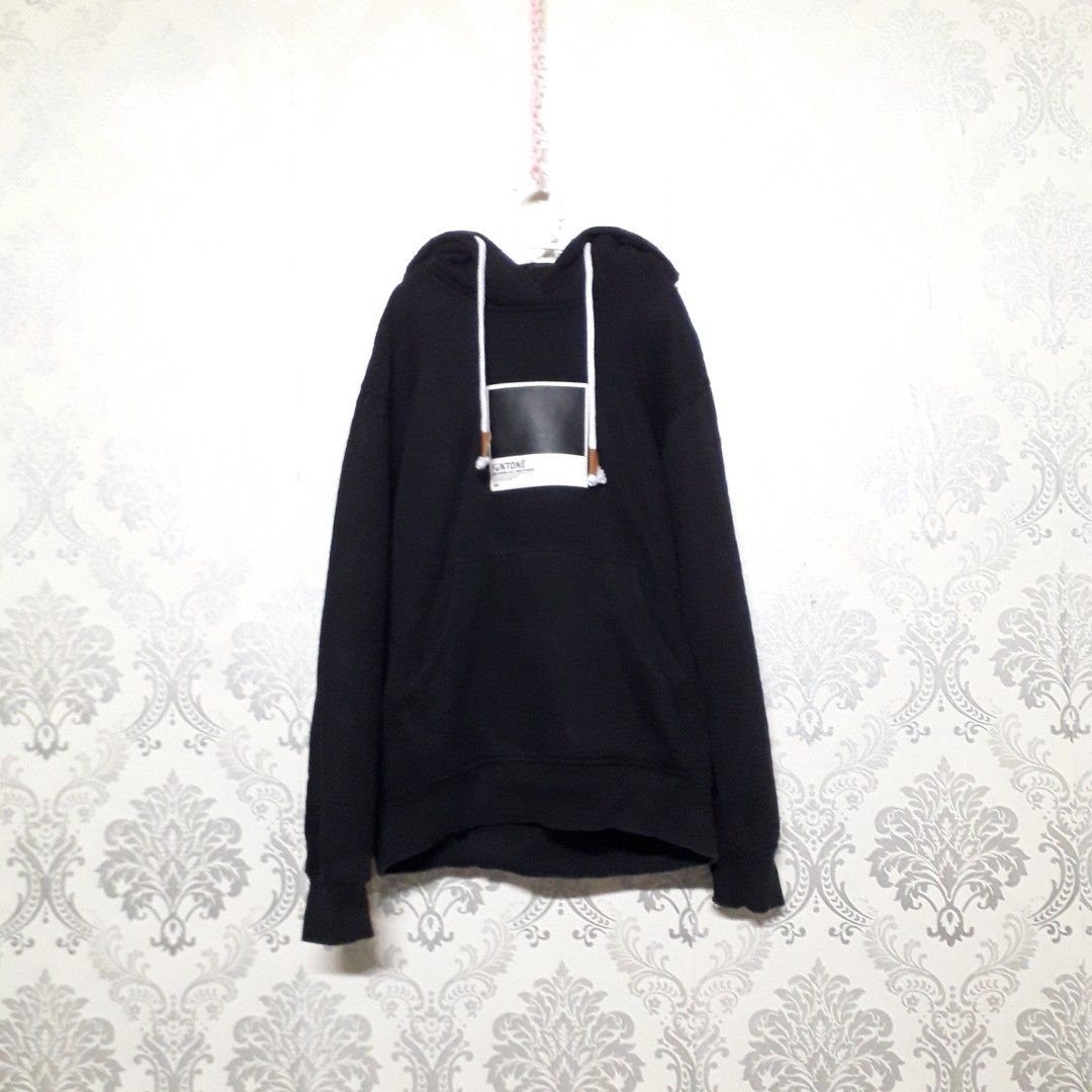 Provider Sweater Hoodie Bahan Baby Terry Warna Hitam Luaran Jaket