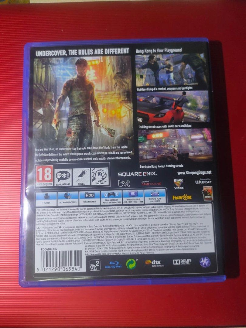 Sleeping Dogs Definitive Edition R3 PS4, Video Gaming, Video Games,  PlayStation on Carousell