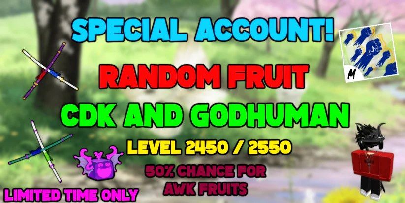 Blox fruits] Cheap lvl 2450 Blox Fruits account!!! Random