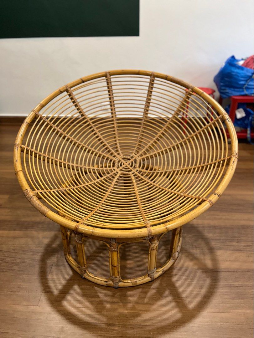 Vintage Rattan Papasan Chair Furniture Home Living Furniture