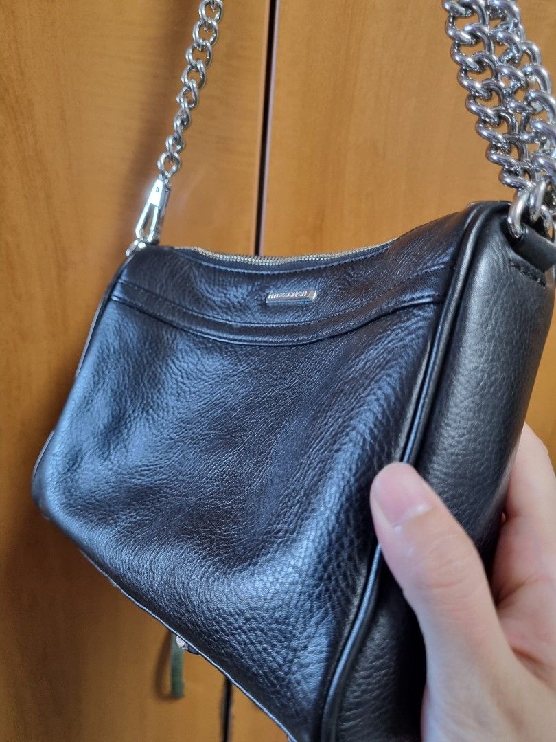Rebecca Minkoff Mini silver tone hardware M.A.C crossbody black