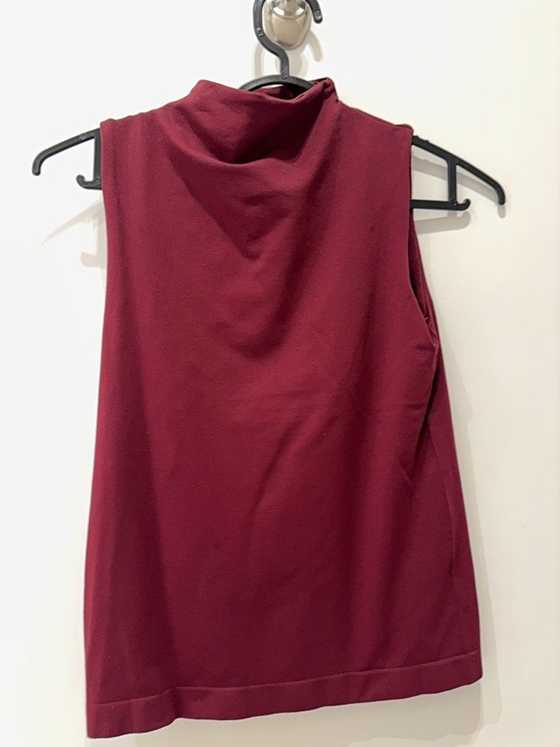 Red turtleneck tank top sale
