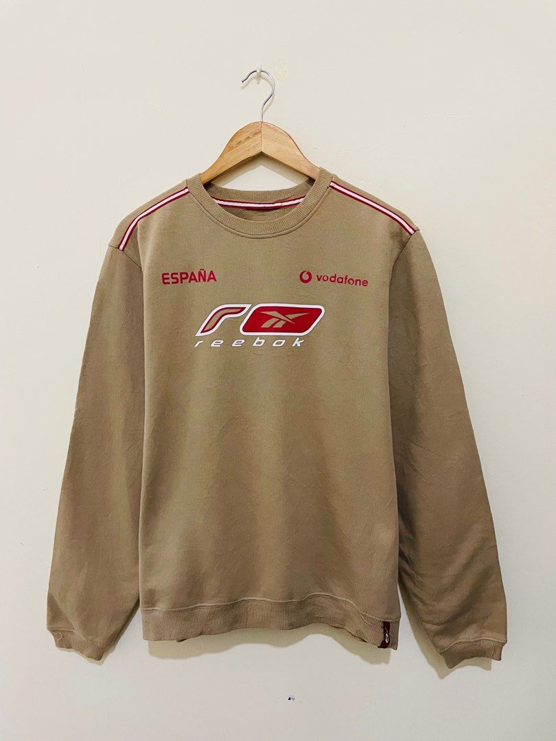 Sweat reebok top vintage homme beige