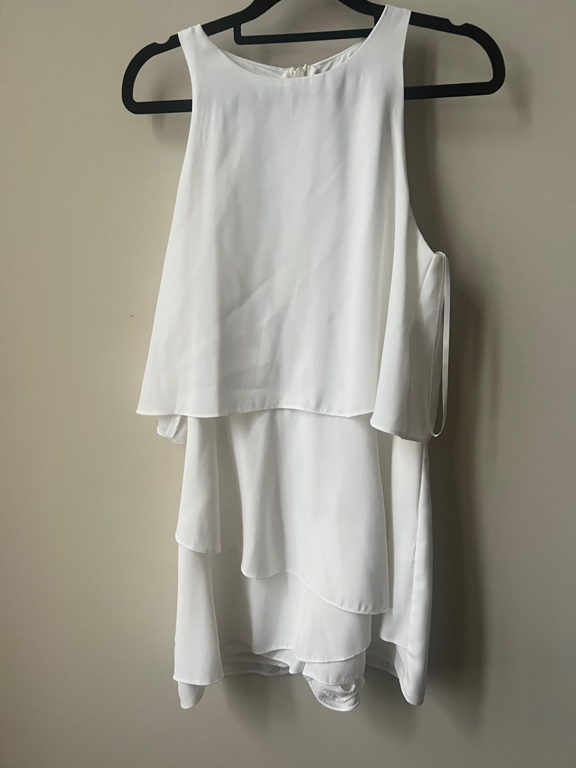 River island white playsuit top