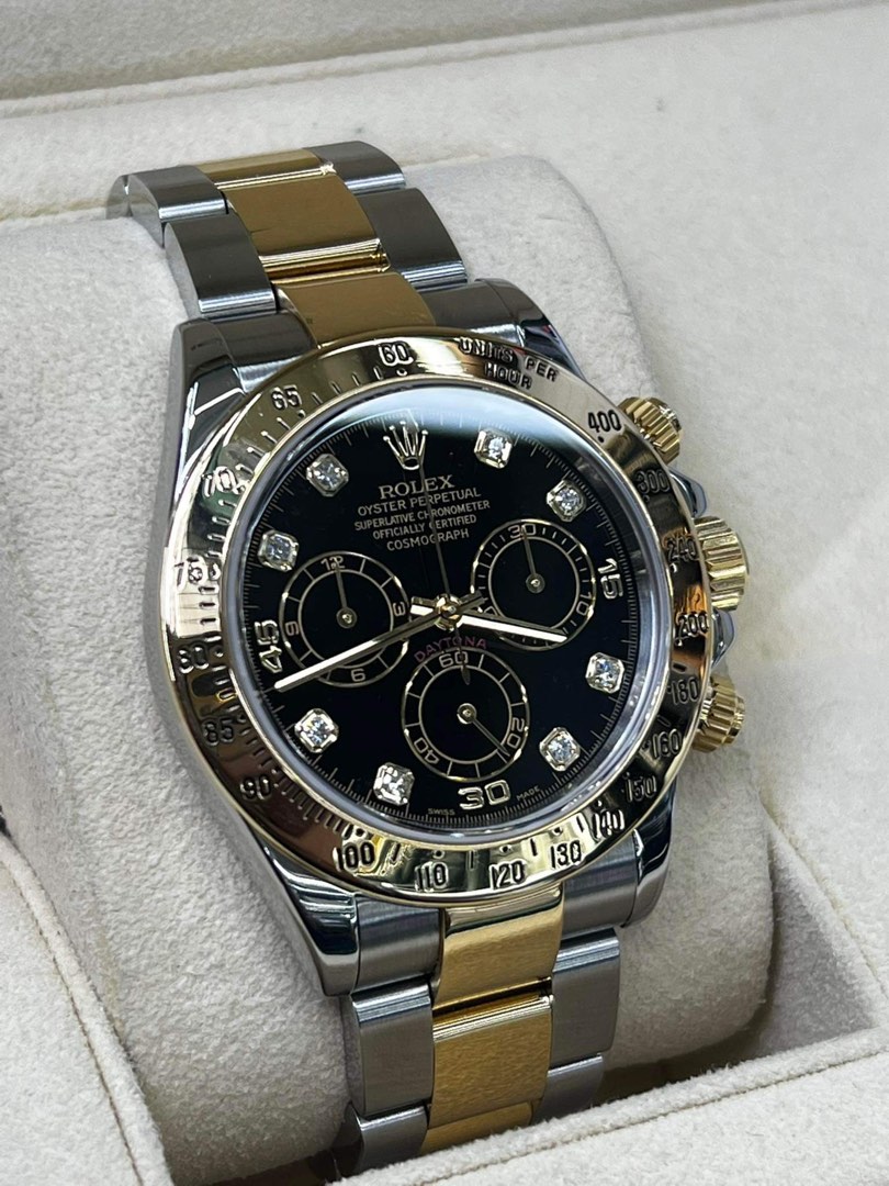 Rolex Cosmograph Daytona Black Diamond-Set Dial Two Tone, Luxury