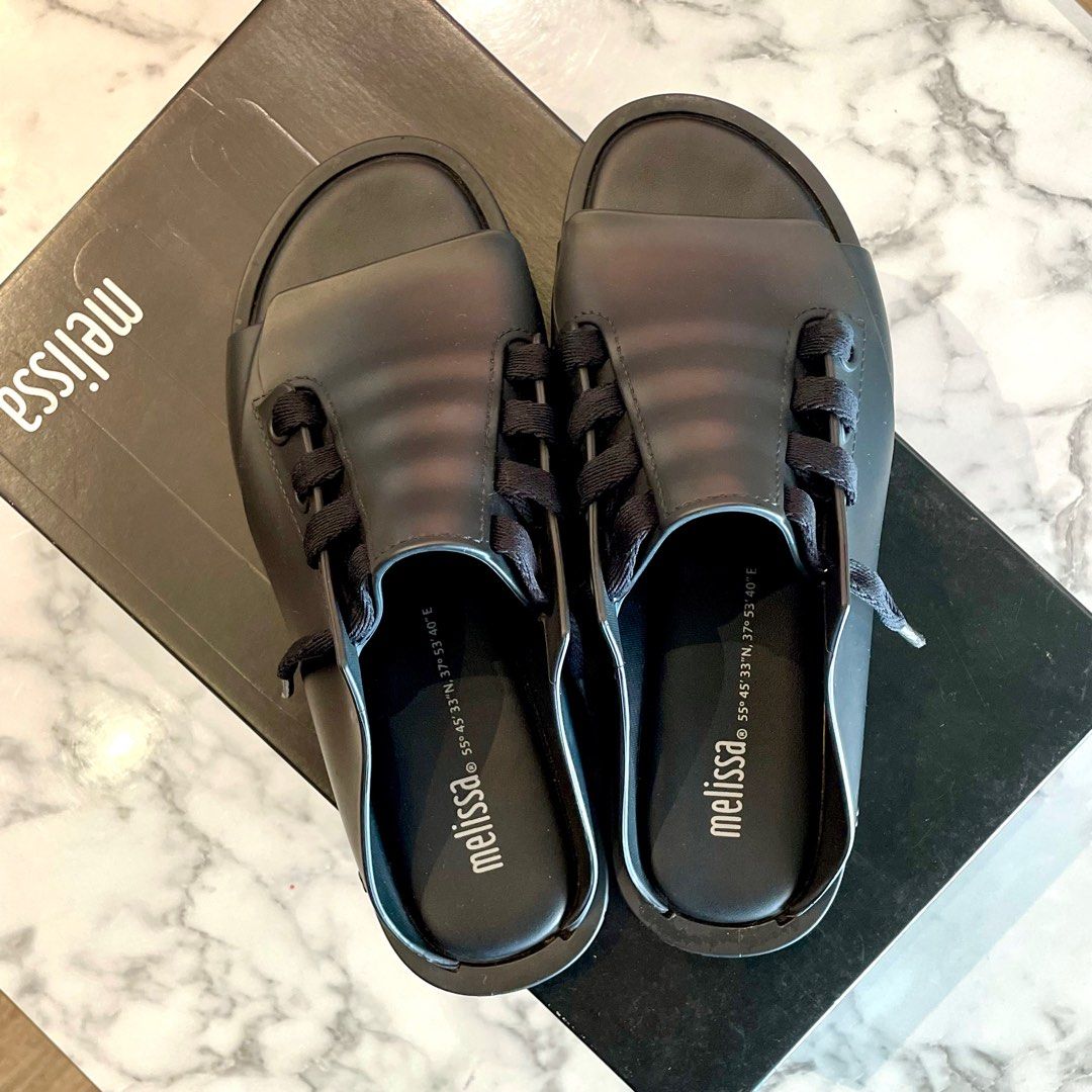 Sandal Melissa Ulitsa Black Size 35 Fesyen Wanita Sepatu di