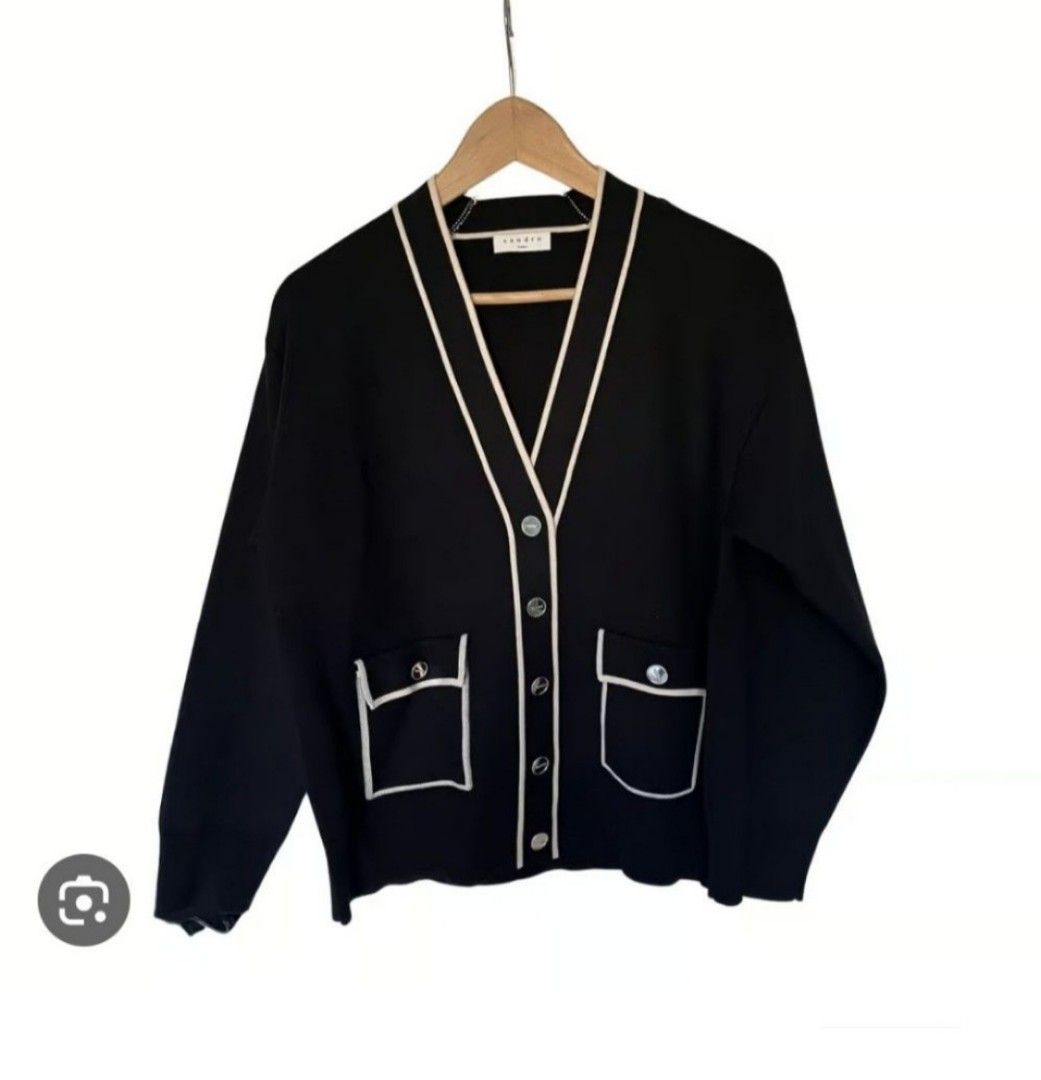 Sandro hotsell black cardigan