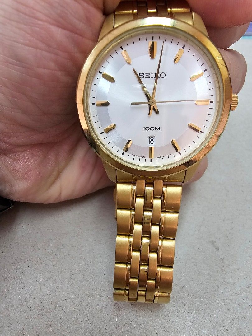 Seiko gold plated deals watch price