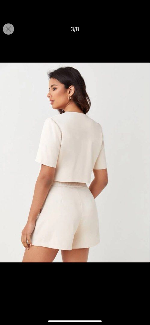 Short Sleeve Blazer and Shorts Set (Category: Sets or Coordinates) located in Quezon City. Submitted by patbrandeditems (Listing ID 1272249600, Image 2). Description: Worn only once Fits S-M.