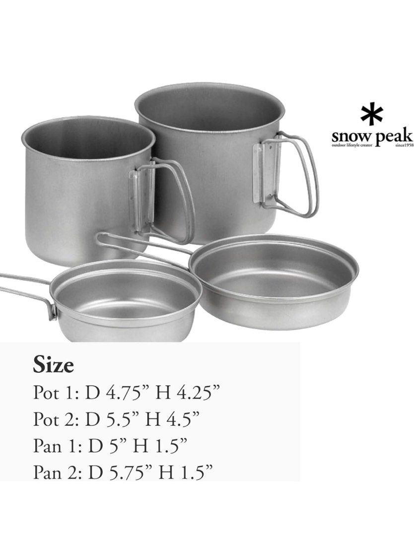 Snow Peak Personal Cooker 3 Snow Peak Trek 900 Titanium Ultralight