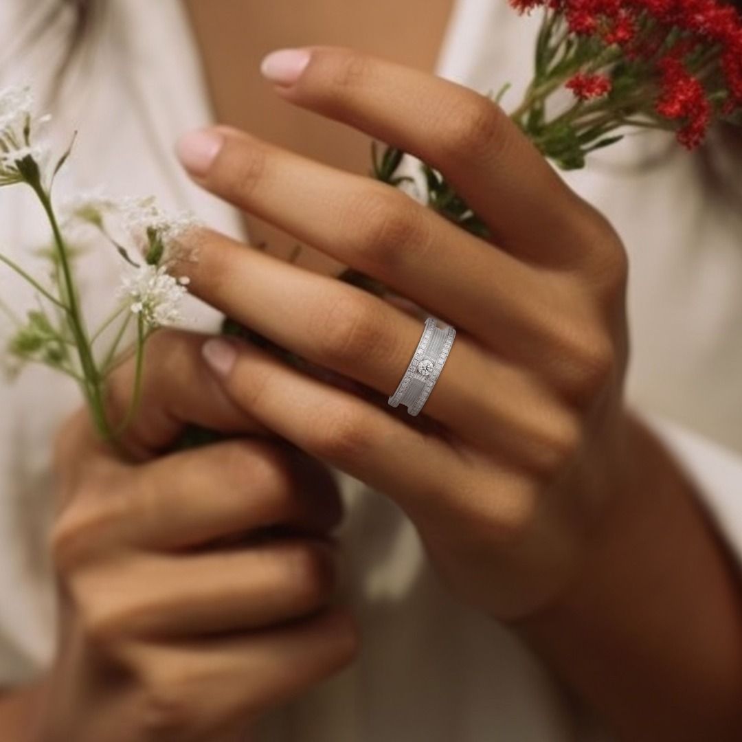 White gold online ring set