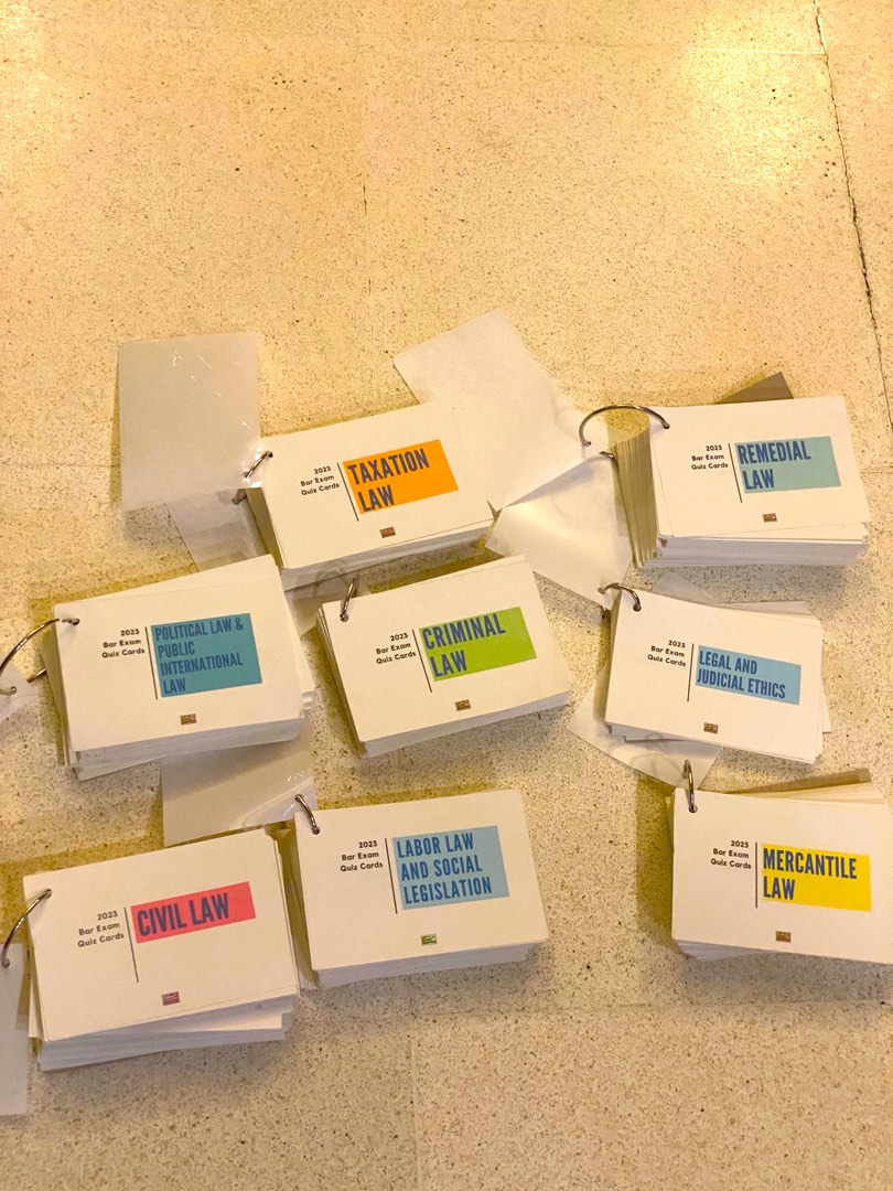 Syllabus based Bar Exam Flashcards, Everything Else, Others on Carousell