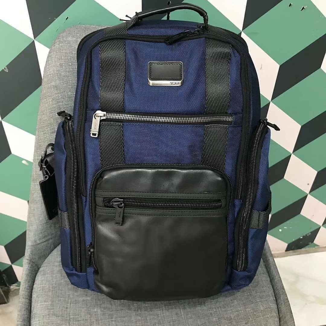 Tas Ransel Pria Tumi Alpha Bravo Sheppard Deluxe Backpack Laptop Kerja  Traveling Blue