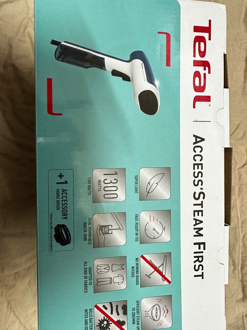 Tefal Access Steam First DT6130 Handheld Garment Steamer (1300W, 20g