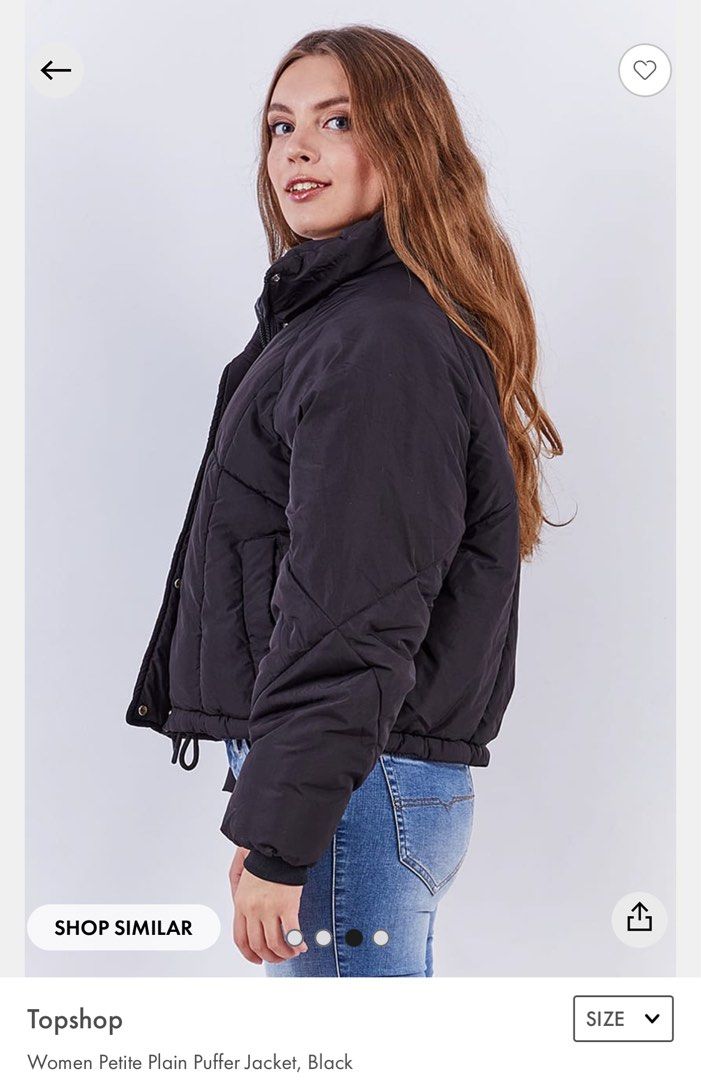 Topshop Black Puffer Jacket Women s Fashion Coats Jackets and