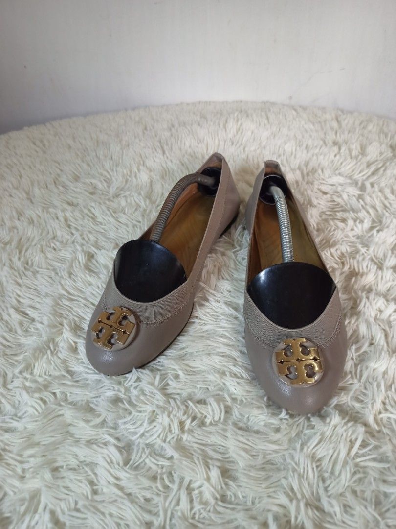 Tory burch gray flats online