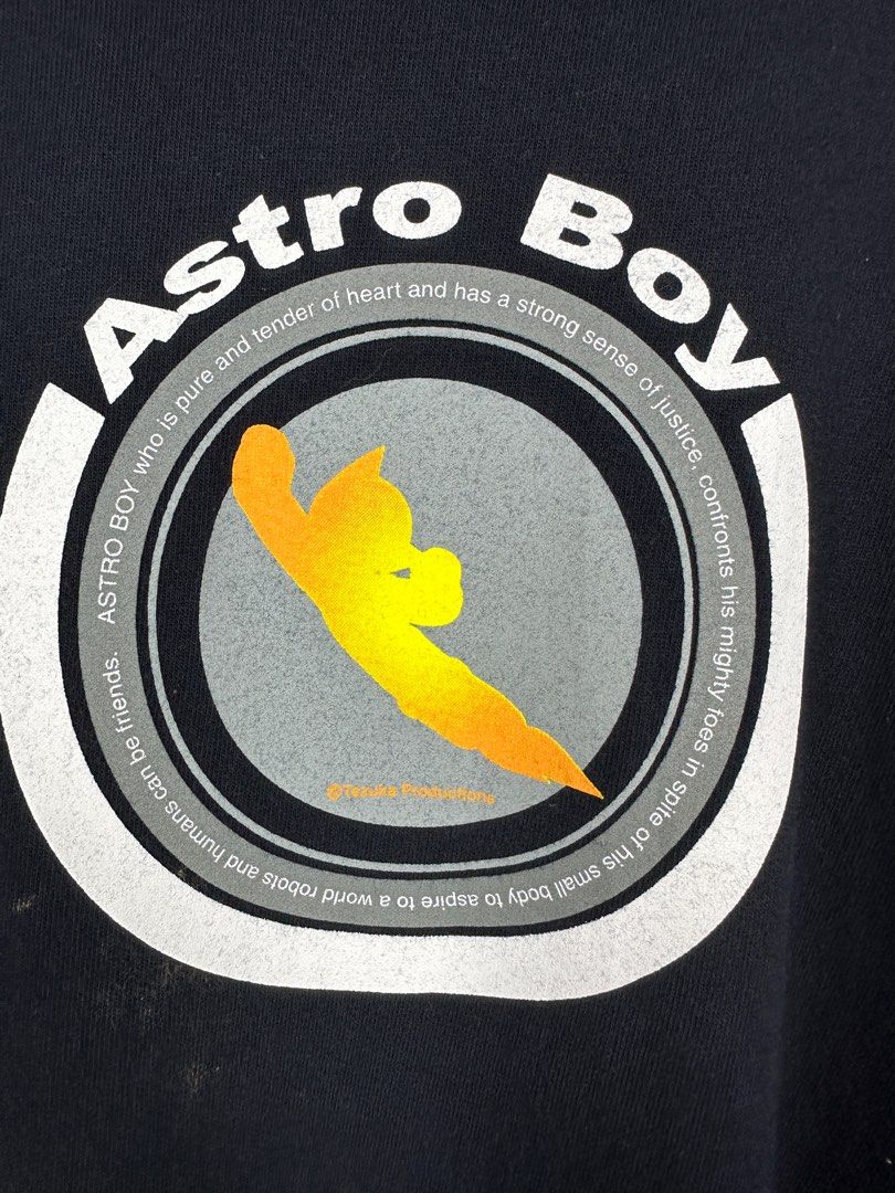 Cravate Vintage Astro Boy (Tezuka) En Soie Bleu Marine - édition Limitée Brodée Japon