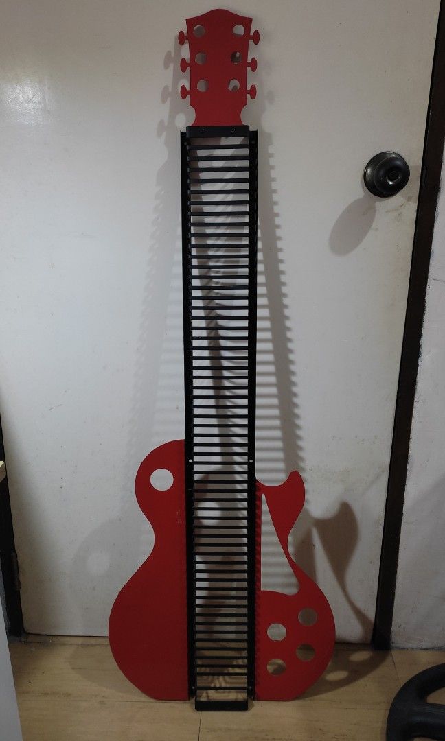 Vintage Les Paul Guitar shaped CD/DVD rack, Furniture & Home Living
